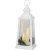 Lámpás MagicHome Karácsonyi, műanyag, fehér, 3xLED sárga, 14x14x35 cm, 3xAAA