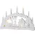 Karácsonyi dekoráció, MagicHome Vianoce, házikó, 45 × 5,2 × 31 cm, 10 db melegfehér LED, fa, elemes (2 × AA)