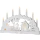 Karácsonyi dekoráció, MagicHome Vianoce, házikó, 45 × 5,2 × 31 cm, 10 db melegfehér LED, fa, elemes (2 × AA)