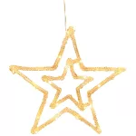 Dekoráció MagicHome Karácsony, csillag, ABS, 20xLED meleg fehér, 27.5 cm, 2xAA