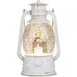 MagicHome karácsonyi dekoráció, lámpás, 1 melegfehér LED, 12 x 10 x 20,5 cm, fehér