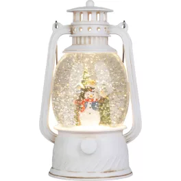   MagicHome karácsonyi dekoráció, lámpás, 1 melegfehér LED, 12 x 10 x 20,5 cm, fehér
