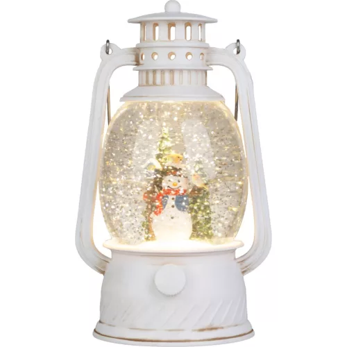 MagicHome karácsonyi dekoráció, lámpás, 1 melegfehér LED, 12 x 10 x 20,5 cm, fehér