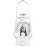 MagicHome karácsonyi dekoráció, lámpás, 1 melegfehér LED, 12 x 10 x 20,5 cm, fehér