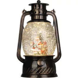   MagicHome karácsonyi dekoráció, lámpás, 1 melegfehér LED, 12 x 10 x 20,5 cm, fekete