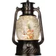 MagicHome karácsonyi dekoráció, lámpás, 1 melegfehér LED, 12 x 10 x 20,5 cm, fekete