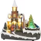 MagicHome karácsonyi dekoráció, templom, 21 x 14,5 x 20,8 cm, LED világítással, elemes, műanyag