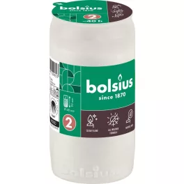   Mécsesbetét Bolsius, 40 óra, 110 g, 48x95 mm, fehér, olaj