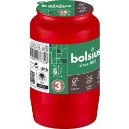 Mécsesbetét Bolsius, 50 óra, 152 g, 57x94 mm, piros, olaj