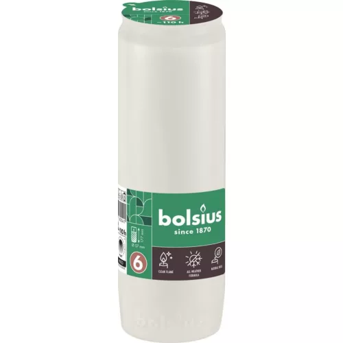 Mécsesbetét Bolsius, 110 óra, 342 g, 57x177 mm, fehér, olaj