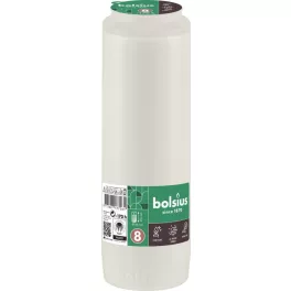  Mécsesbetét Bolsius, 170 óra, 551 g, 66x216 mm, fehér, olaj