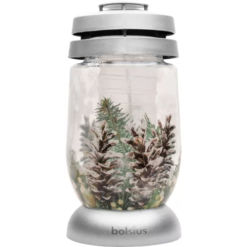 Mécses Bolsius 3D Karácsonyi tobozok, 22,4 cm, sírra, 36 órás töltettel