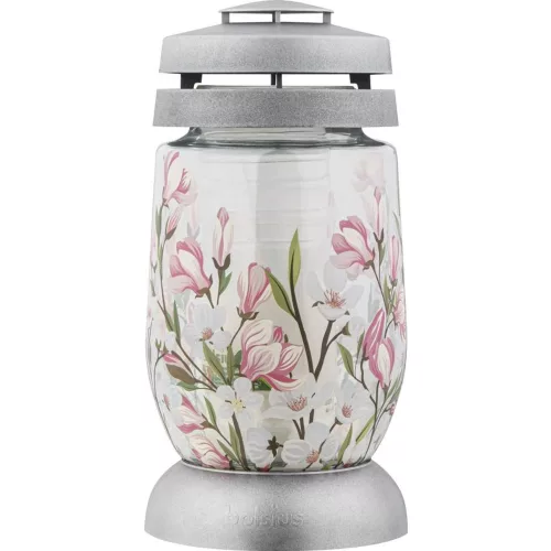 Mécses Bolsius 3S Magnólia, ezüst, 22 cm, sírra, 36 órás töltettel