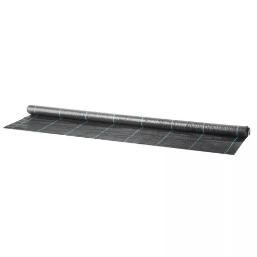 Szőtt talajtakaró szövet, Strend Pro Garden H1101, 1,5 x 10 m, fekete, 100 g/m2 sűrűség, gyökérgátló