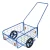 Kétkerekű kocsi, RDV 5 / Rapid 5, kék, 61,8 x 41,8 x 23,2 cm, 80 kg teherbírás, 24 cm tömör kerekek, kétkerekű, kivehető fogantyú, golyóscsapágyas