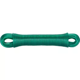   Ruhaszárító kötél ROPE PVC WiCo, L-30 m/4 mm, acélmag, zöld