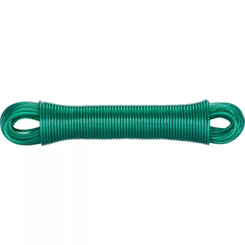Ruhaszárító kötél ROPE PVC WiCo, L-30 m/4 mm, acélmag, zöld