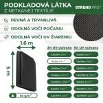Kerti textília B1303, 1,6x5 m, nem szőtt, 50 g/m, 3% UV, fekete