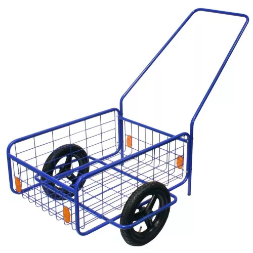 Kétkerekű kocsi, RDV 4 / Rapid 4, kék, 61,8 x 41,8 x 23,2 cm, 80 kg teherbírás, 29 cm felfújható kerekek, kivehető fogantyú, golyóscsapágyas, 12 mm tengely