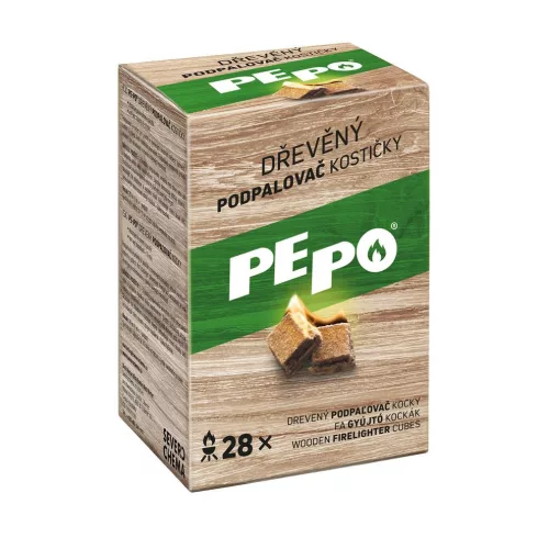 Gyújtós PE-PO®, fa, 28 db, grillhez, kályhához, kandallóhoz, kemencéhez