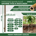 Karó Garden KBT 900/8-10 mm, csomag 10 db, bambusz, növénytámasz