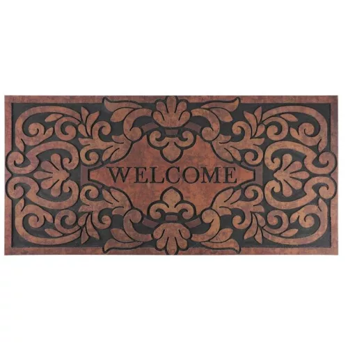 MagicHome RBM 116 lábtörlő - Welcome, 120 x 58 cm, barna