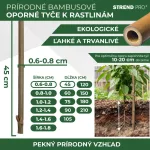 Karó Garden KBT 450/6-8 mm, csomag 10 db, bambusz, növénytámasz