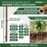 Karó Garden KBT 1200/10-12 mm, csomag 10 db, bambusz, növénytámasz