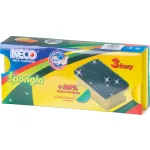 Szivacs Neco 70-0059-11, edénymosó szivacs, 90x60x40 mm, 3 db-os csomag