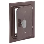 Kéményajtó, Anko C2.1B, 12 x 18 cm, barna, rozsdamentes acél, ellenőrző, tolómágneses záródás, négyszögletes, beltéri/kültéri