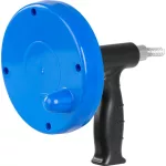 RC-2005A lefolyótisztító spirál, 6 mm átmérőjű, 4 m hosszú, fekete-kék színű, hatékony duguláselhárító eszköz háztartási és profi használatra (2210586)