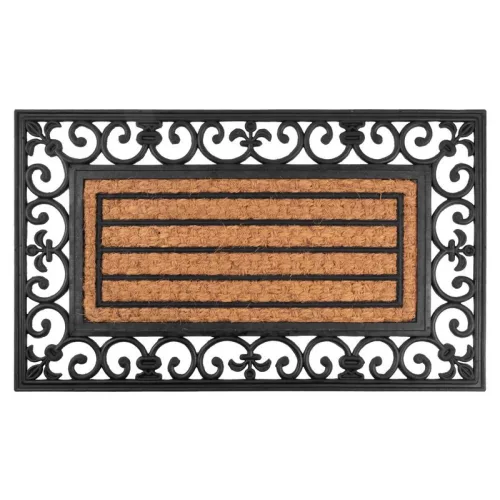MagicHome RBP 156 lábtörlő - Ornament, 45 x 75 cm, barna