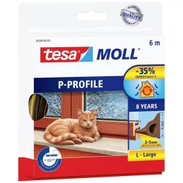 Tömítés tesa profil P, barna, hossz 6 m
