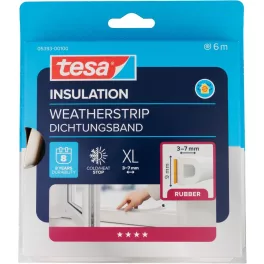 Tömítés tesa profil D, fehér, hossz 6 m