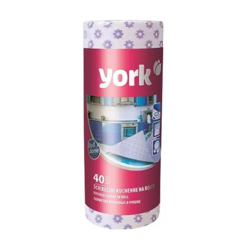 Törlőkendők York 021100, konyhai, 25x40 cm, 40 db-os tekercs