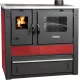 Strend Pro PANONIA fatüzelésű sparhelt, piros, sütővel, 10,54 kW, 51 × 90 × 85 cm, jobb oldali füstcső kimenet, átmérő: 120 mm