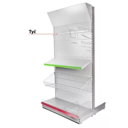   Rendszerező szerszámtartó rúd, Strend Pro, Racks H20, ezüst, 95 x 2 x 3 x 0,2 cm, nehéz szerszámokhoz, polcra vagy felső csapokra helyezhető
