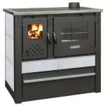 Strend Pro PANONIA fatüzelésű sparhelt, fehér, sütővel, 10,54 kW, 51 × 90 × 85 cm, jobb oldali füstcső kimenet, átmérő: 120 mm