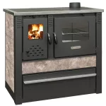 Strend Pro PANONIA fatüzelésű sparhelt, Mocca, sütővel, 10,54 kW, 51 × 90 × 85 cm, jobb oldali füstcső kimenet, átmérő: 120 mm