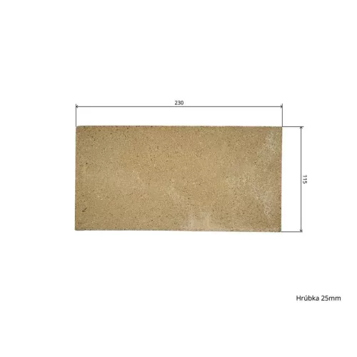 Samott tégla - 23 x 11,5 x 2,5 cm
