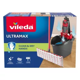   Felmosó szett, Vileda Ultramax Complete Set, felmosó és vödör, mikroszálas és koptatószálas 2 az 1-ben mosóhuzat
