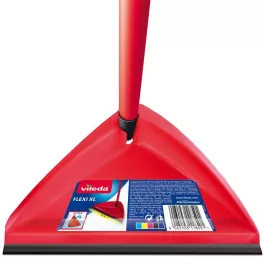   Lapát, Vileda Flexi 2 az 1-ben, 80 cm, piros-szürke, ergonomikus kialakítással, gumi peremmel, összecsukható és akasztható, helytakarékos