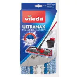   Felmosófej, Vileda Ultramax Micro+Cotton, csere tartozék, mikroszálas-pamut keverék, Ultramax és Ultramax TURBO kompatibilis, 60°C-on mosható