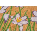 Lábtörlő MagicHome, ajtó elé, Flowers, kókusz/pvc, 45x75 cm