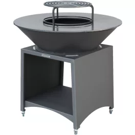   Tűzrakó, Strend Pro Grill Fiesta, antracit, átmérő: 100 cm, acél, kör alakú tűzrakóval