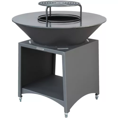 Tűzrakó, Strend Pro Grill Fiesta, antracit, átmérő: 100 cm, acél, kör alakú tűzrakóval