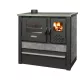 Strend Pro PANONIA fatüzelésű sparhelt, szürke, sütővel, 10,54 kW, 90 × 85 × 51 cm, bal oldali füstcső kimenet, átmérő: 120 mm