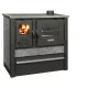 Strend Pro PANONIA fatüzelésű sparhelt, szürke, sütővel, 10,54 kW, 90 × 85 × 51 cm, jobb oldali füstcső kimenet, átmérő: 120 mm