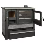 Strend Pro PANONIA fatüzelésű sparhelt, szürke, sütővel, 10,54 kW, 90 × 85 × 51 cm, jobb oldali füstcső kimenet, átmérő: 120 mm