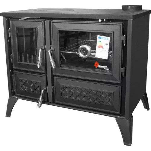 Strend Pro 801 STELA fatüzelésű sparhelt, fekete, 9,12 kW, 91 × 52,5 × 77 cm, jobb oldali füstcső kimenet, átmérő: 130 mm